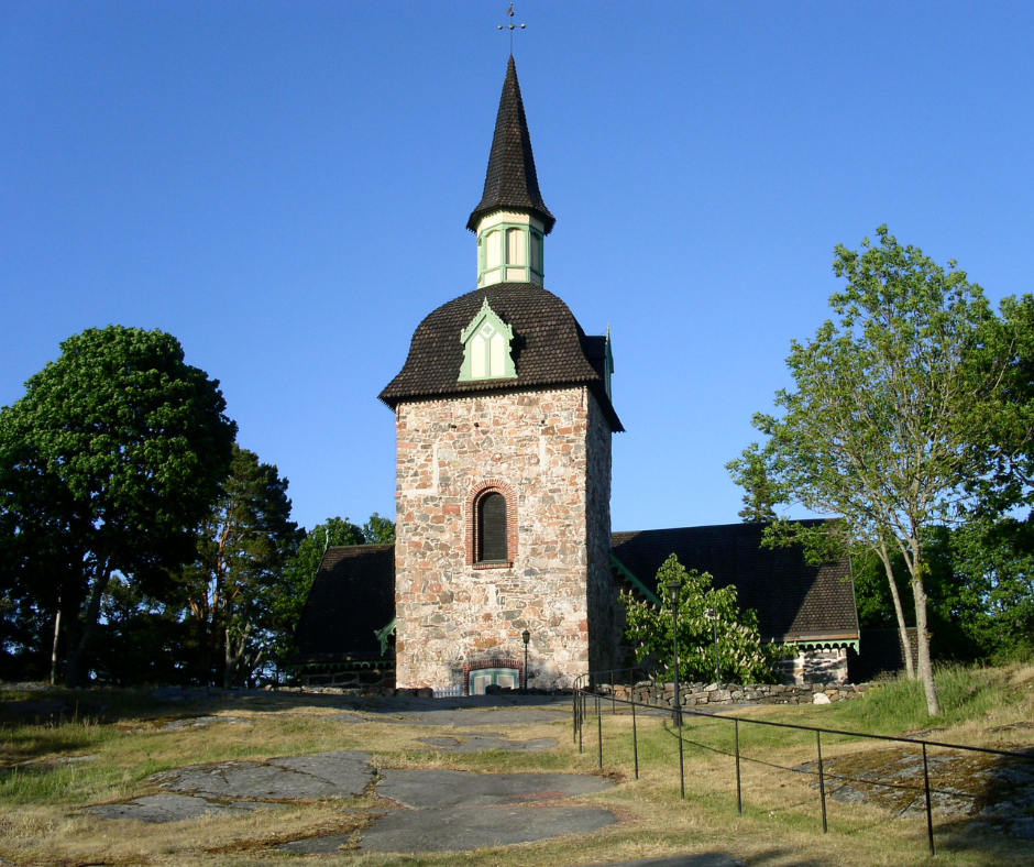 Passionsgudstjänst i Föglö bild på föglö kyrka