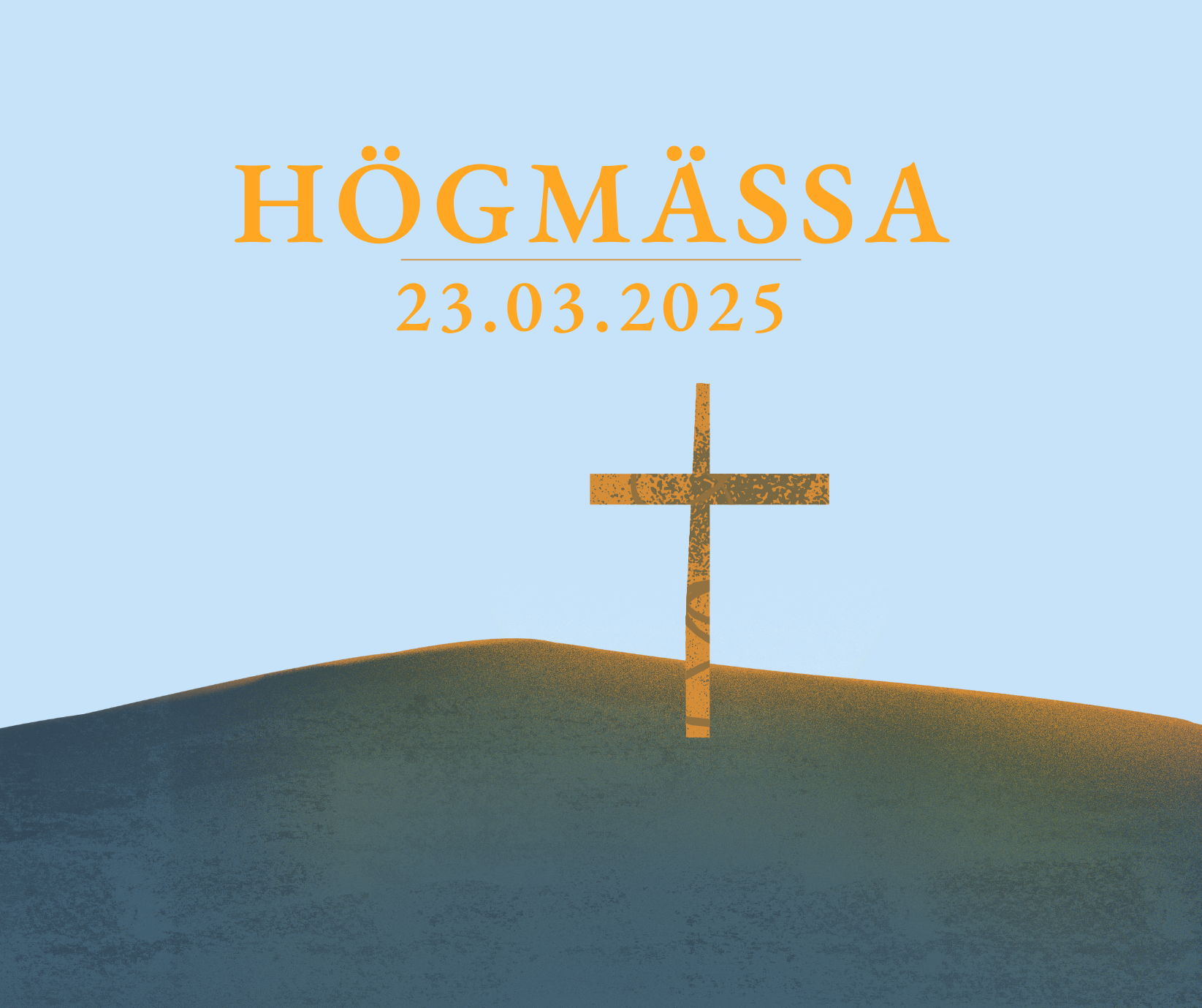 Högmässa i Kökar bild på kors med text